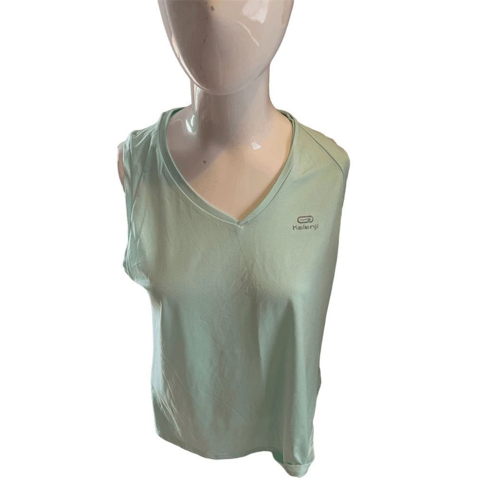 Kalenji Active Wear Top For Women Decathlon Sz S/M Sleeveless Green